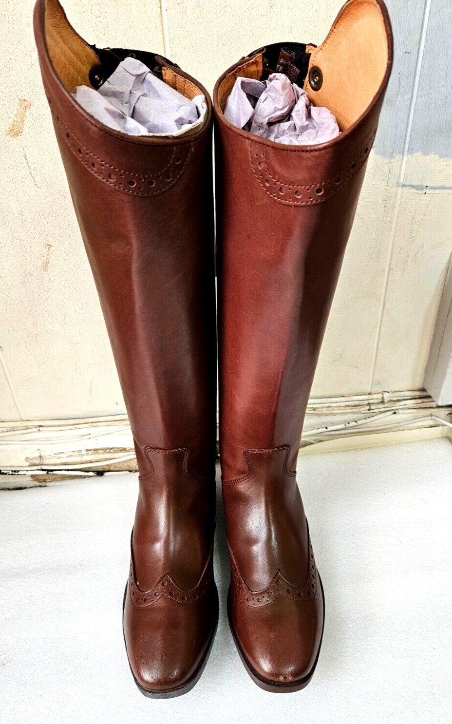 HM Equipe Dressage Tall boot with back zip ,BROWN, UK 11 (EU 45)  Shn/N (P 19)