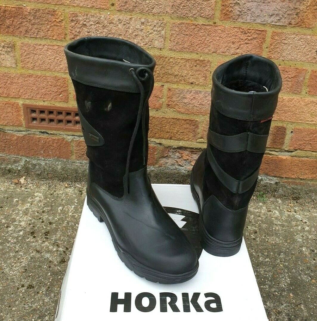 HORKA GreenwichJunior Outdoor BLACK Waterproof Short Boots UK1( Adult) EU33 (B2)