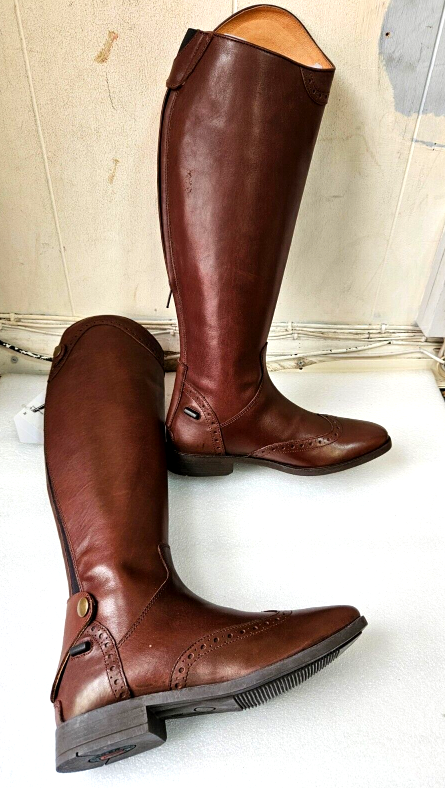 HM Equipe Dressage Tall boot with back zip ,BROWN, UK 11 (EU 45)  Shn/N (P 19)
