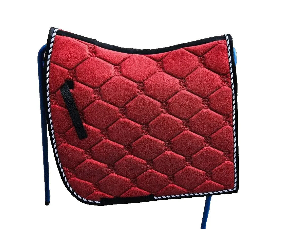 PS Of Sweden Stardust Glitter Dressage Saddle Pad , DARK RED (COB) SALE