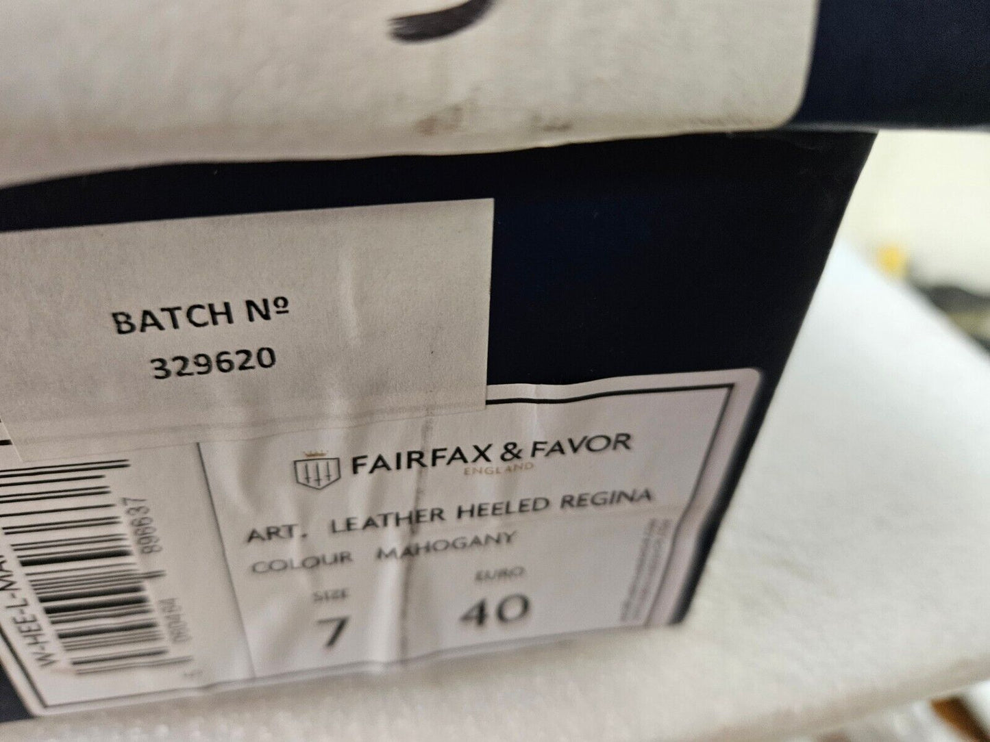 Fairfax &Favor LEATHER HEELED REGINA ,MAHOGANY ,Size 7(EU 40)REGULAR FIT (H 202)